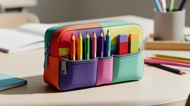 Farbenfrohe Etuis und Aufbewahrungslösungen für Schule und Freizeit
