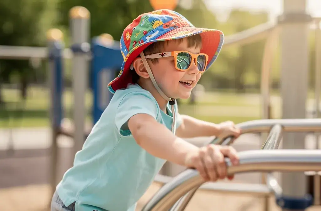 Kinder Sonnenbrille Band sichert die Brille beim Spielen und schützt vor Verlust