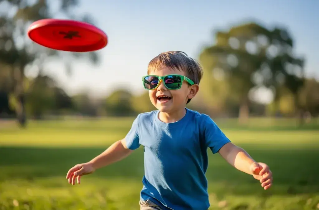 Kinder Sonnenbrille mit polarisierten Gläsern für besseren UV-Schutz und klare Sicht