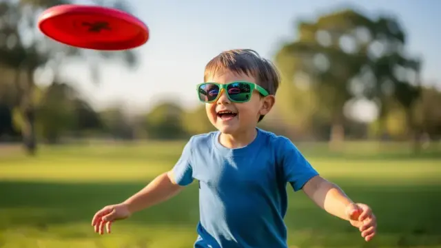 Kinder Sonnenbrille mit polarisierten Gläsern für besseren UV-Schutz und klare Sicht