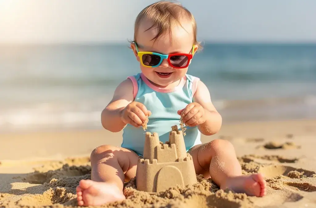 Kinder Sonnenbrille für Kleinkinder am Strand im Test für optimalen UV-Schutz
