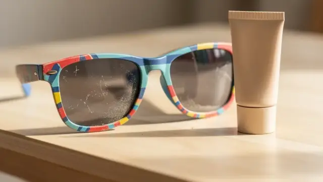Illustration zum Thema Kinder sonnenbrille nachhaltigkeit
