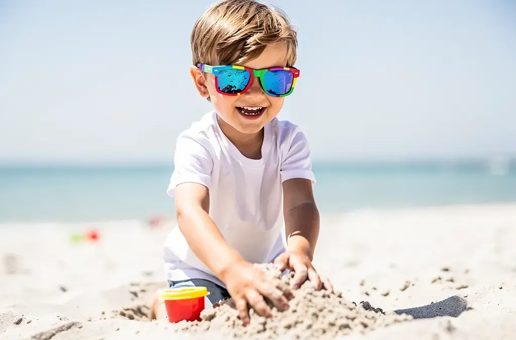 Kinder-Sonnenbrille gemäß Norm EN ISO 12312-1 mit 100% UV-Schutz