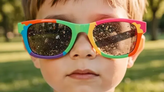 Mikroplastik in Kinder-Sonnenbrillen gefährdet die Gesundheit durch schädliche Kunststoffpartikel