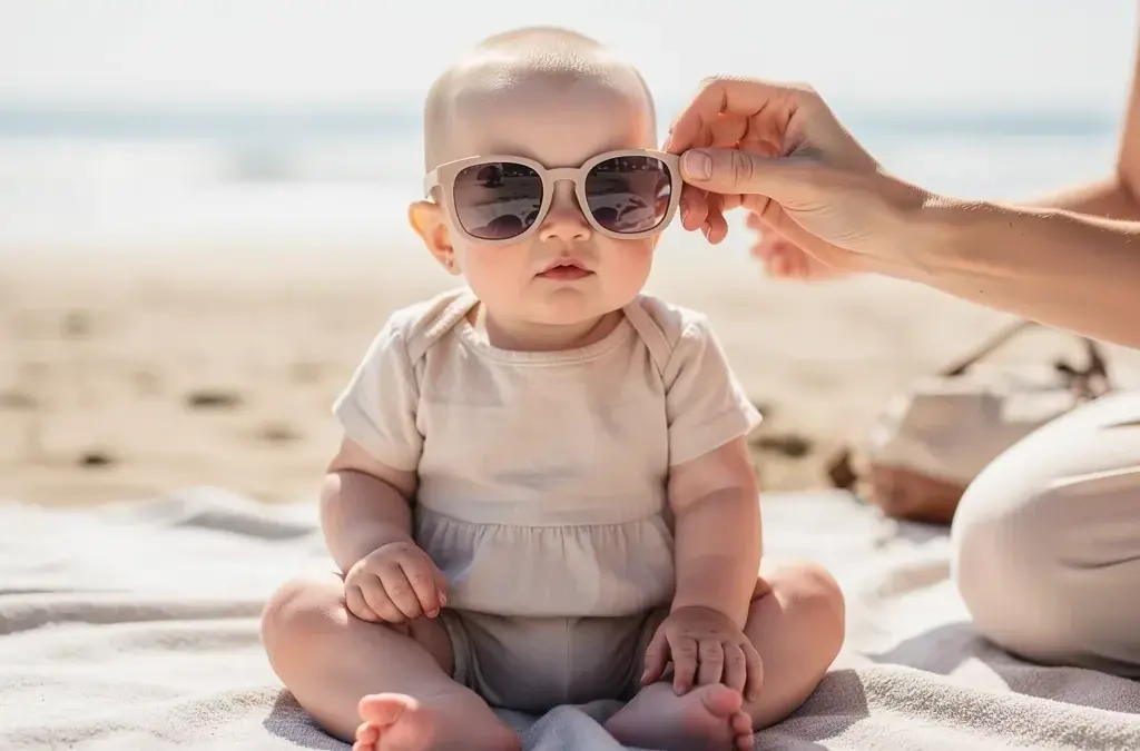 CE-zertifizierte Sonnenbrille für Babys mit effektivem UV-Schutz und schadstofffreien Materialien