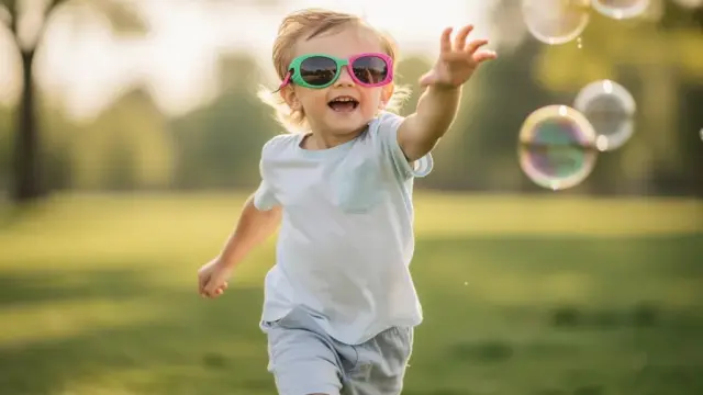 Biegsame Sonnenbrille für Kinder aus robustem TPEE-Material für Sicherheit und Komfort