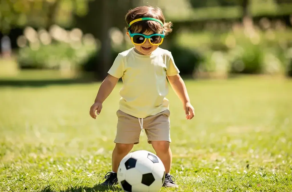 Sonnenbrille für Kinder mit Gummiband für optimalen Halt und sicheren Schutz der Augen