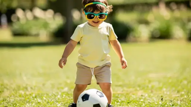 Sonnenbrille für Kinder mit Gummiband für optimalen Halt und sicheren Schutz der Augen