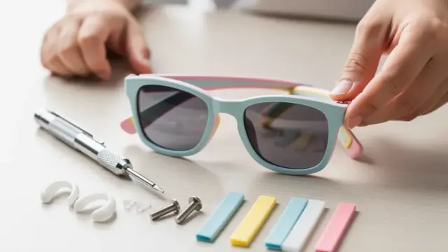 Sonnenbrille für Kinder reparieren mit bruchsicheren Materialien und flexiblen Rahmen