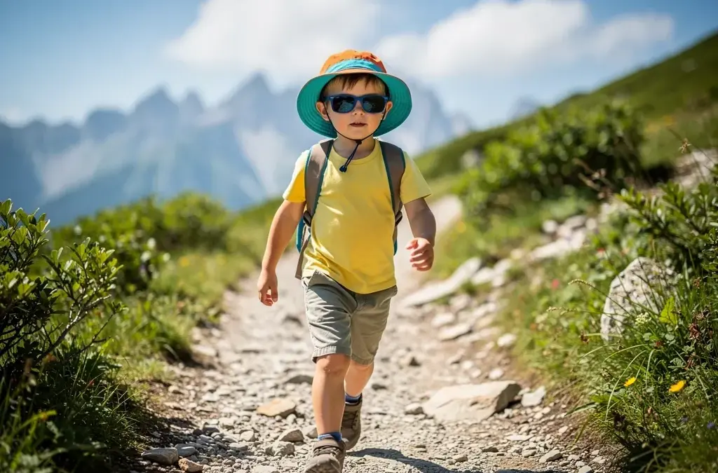 Kinder mit Sonnenbrillen schützen ihre empfindlichen Augen vor UV-Strahlung