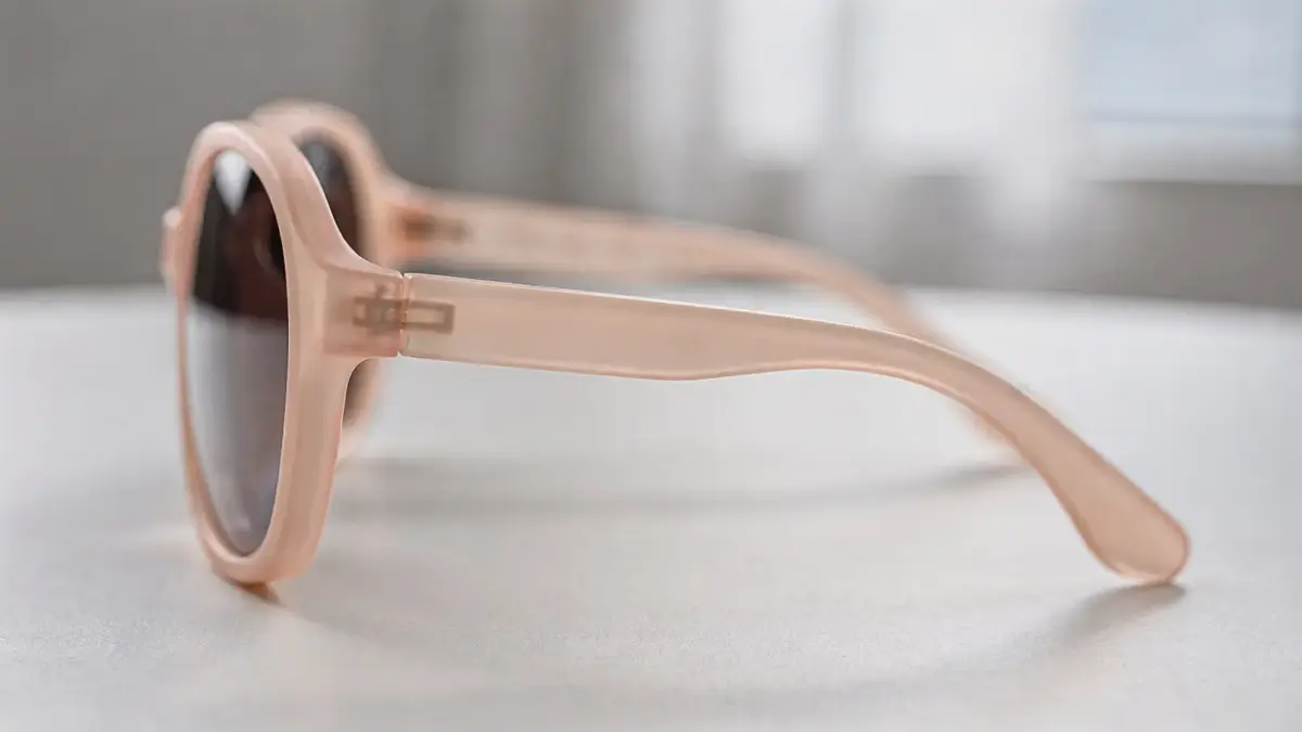 Kindersonnenbrille mit flexiblen Bügeln auf hellem Untergrund – Thema: sichere und alltagstaugliche Sonnenbrillen für Kinder