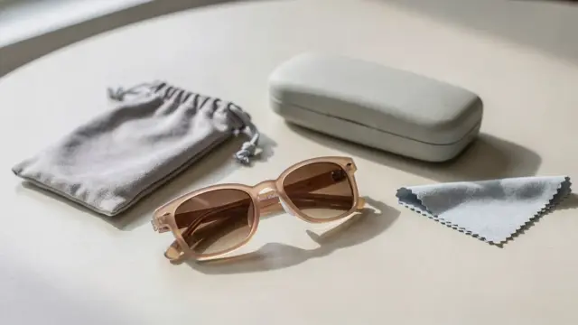 Kinder-Sonnenbrille mit Etui und Mikrofasertuch zum Schutz vor Kratzern