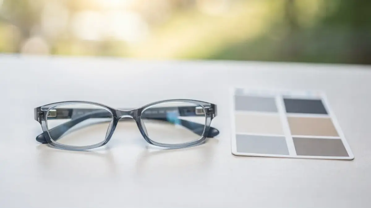 Kinder-Sonnenbrille mit UV-Schutz auf hellem Hintergrund zum Thema UV-Filter für Kinderaugen